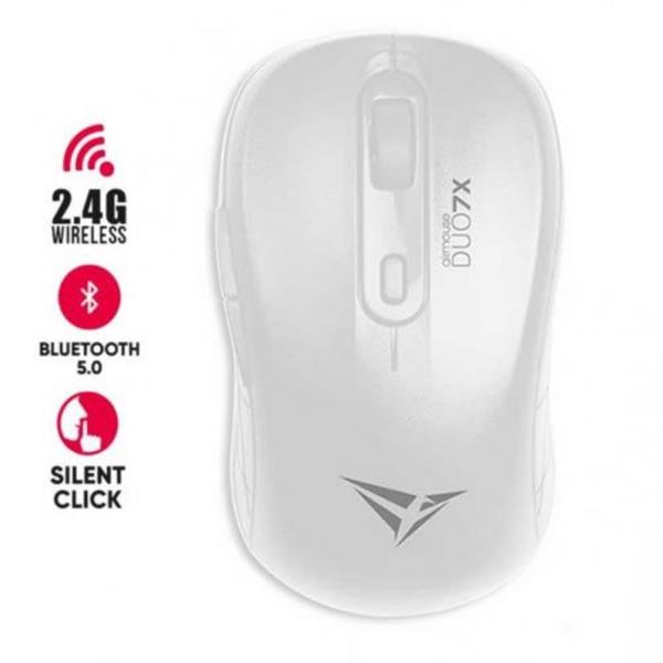 ALCATROZ SILENT AIRMOUSE DUO 7X WIRELESS-BT MOUSE WHITE