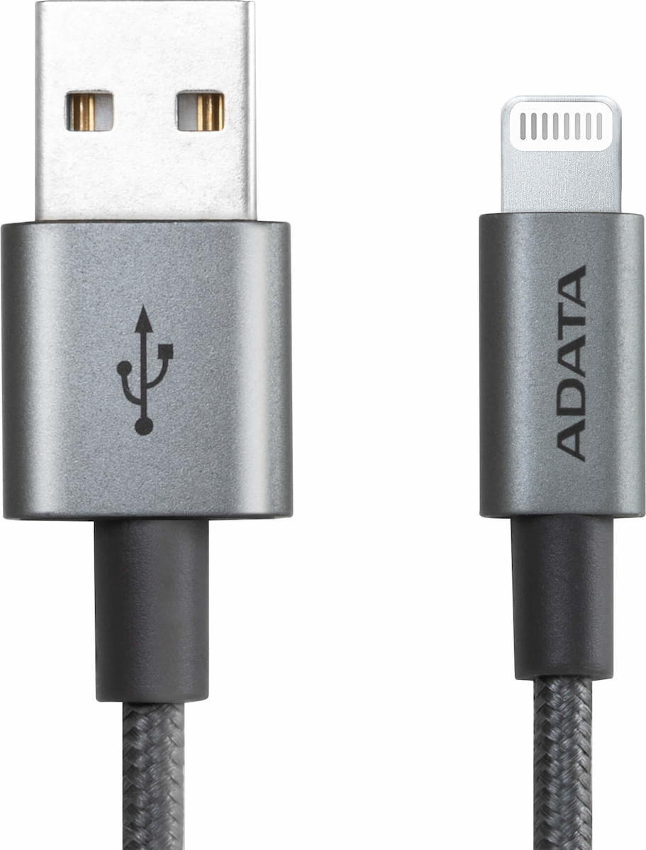 ADATA  LIGHTNING CABLE A-TO-LT  TI 1M ALUMINIUM/BRAID