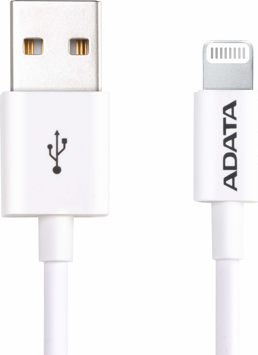 ADATA  LIGHTNING CABLE A-TO-LT  WH 1M PLASTIC