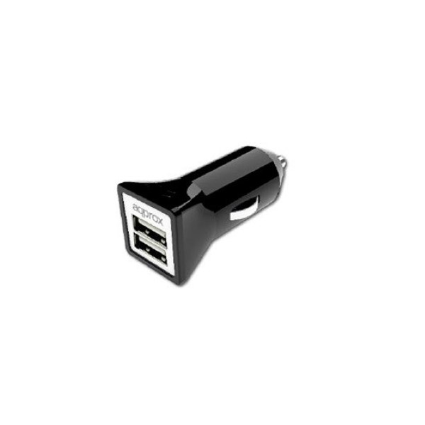 APPROX CHARGER CAR 2 USB 3.1 BLACK 2XUSB / 5VDC / 3.1 / RTICL. OVERLOADS APPUSBCAR31B.