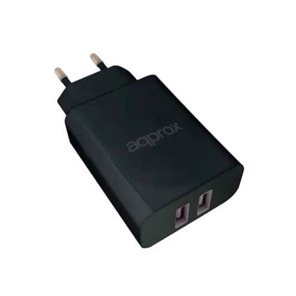 APPROX HOME USB CHARGER   12W BLACK