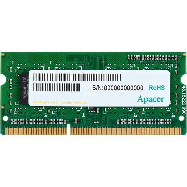 APACER SO-DIMM 4 GB DDR3-1333, MEMORY 4 GB CL9 1 PIECE AS04GFA33C9QBGC
