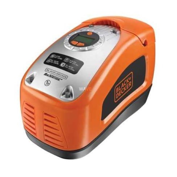 BLACK - DECKER COMPRESSOR ASI300-QS, 11BAR, AIR PUMP ORANGE  BLACK, 12 VOLT CIGARETTE LIGHTER CONNECTOR