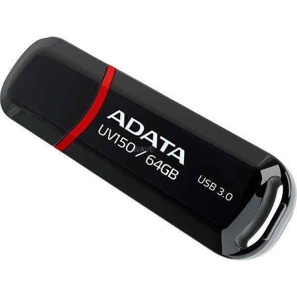 ADATA DASHDRIVE UV150 64GB USB FLASH DRIVE BLACK - RED, USB 3.0