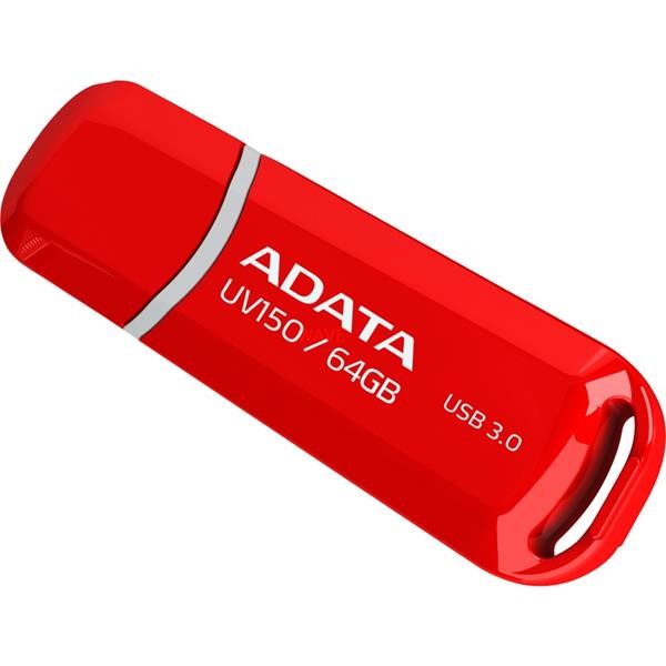 ADATA DASHDRIVE UV150 64GB, USB FLASH DRIVE RED, USB 3.0