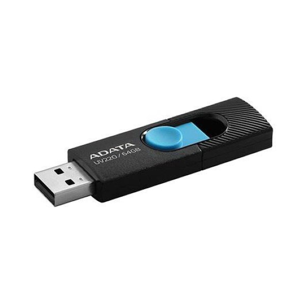 ADATA FLASH DRIVE 64GB USB2.0 UV220 BLACK / BLUE