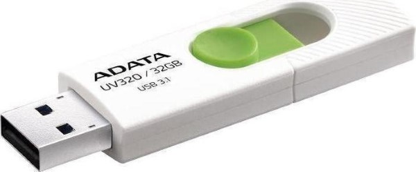 ADATA UV320 32GB, USB STICK WHITE - GREEN, USB 3.1 GEN1