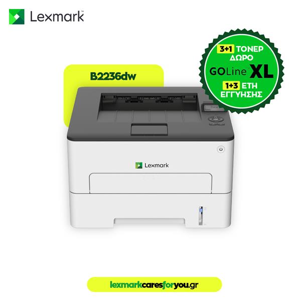 Lexmark B2236dw Ασπρόμαυρος Εκτυπωτής Laser με WiFi και Mobile Print