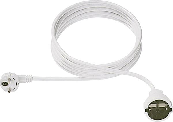 Bachmann  extension cable protective contact plug > socket (white, 3 meters, angled connector)