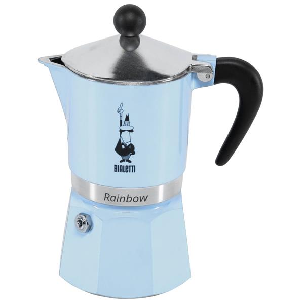 BIALETTI MOKA RAINBOW 3 CUPS LIGHT BLUE