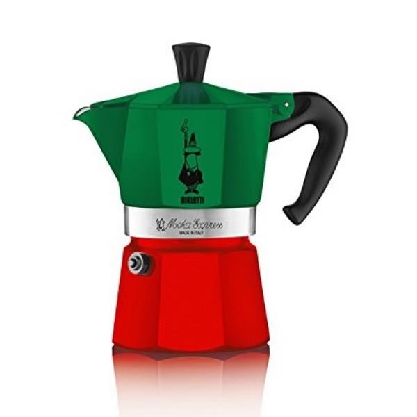 Bialetti Moka Express Tricolore, espresso machine green  red, 6 cups