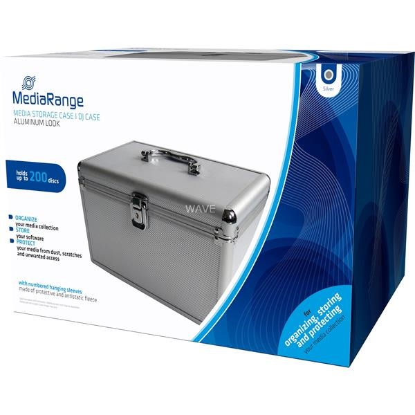 MEDIARANGE CD / DVD CASES 200-UP CASE CD / DVD SILVER, RETAIL