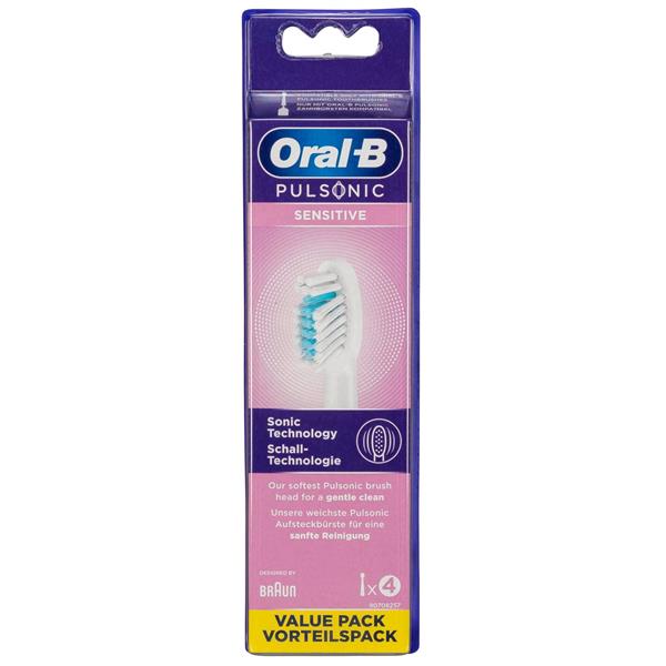 ORAL-B TOOTHBRUSH HEADS PULSONIC SENSITIVE 4 PCS.