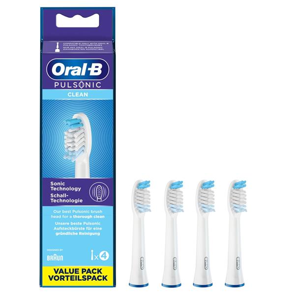 ORAL-B TOOTHBRUSH HEADS PULSONIC CLEAN 4 PCS.