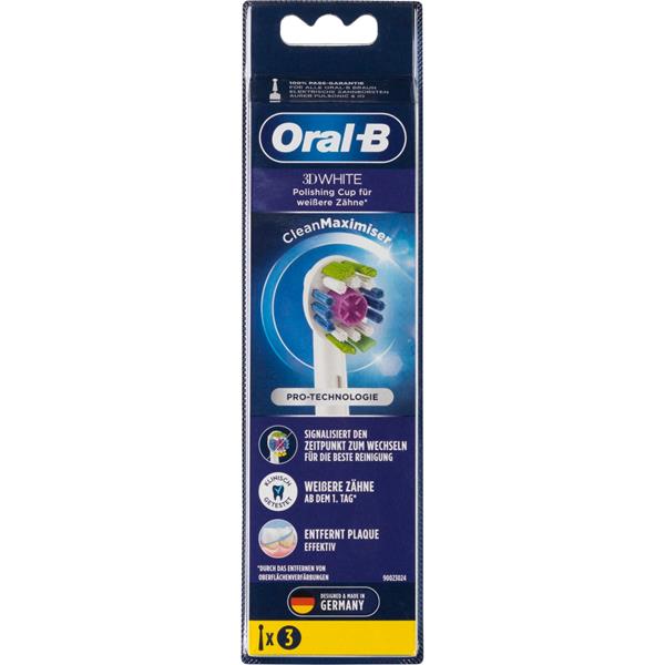 ORAL-B TOOTHBRUSH HEADS   3PCS CLEAN 3D WHITE CLEANMAXIMIZER