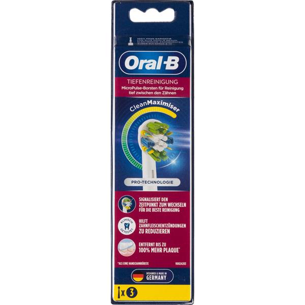 ORAL-B TOOTHBRUSH HEADS 3PCS CLEANMAXIMIZER