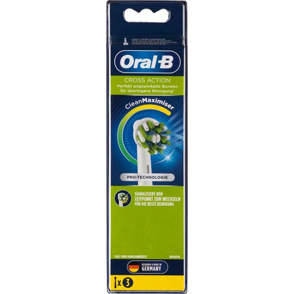 ORAL-B TOOTHBRUSH HEADS CROSSACTION CLEANMAXIMIZER  3PCS