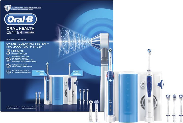 BRAUN ORAL-B CENTER OXYJET + PRO 2 WH/BU