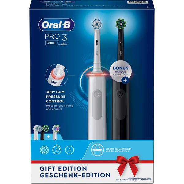 ORAL-B PRO 3 3900 DUOPACK BLACK-WHITE EDITION        JAS22