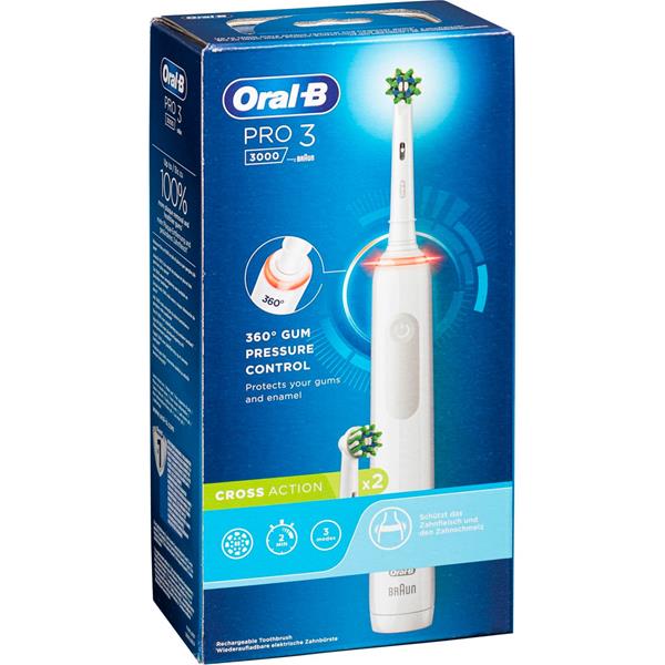 ORAL-B PRO 3 3000 CROSS ACTION WHITE EDITION
