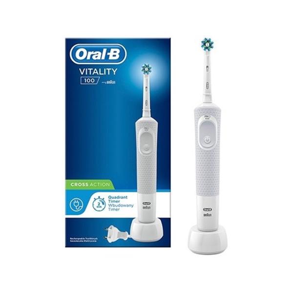 BRAUN TOOTHBRUSH ELECTRIC  VITALITY 100 CROSS ACTION WHITE