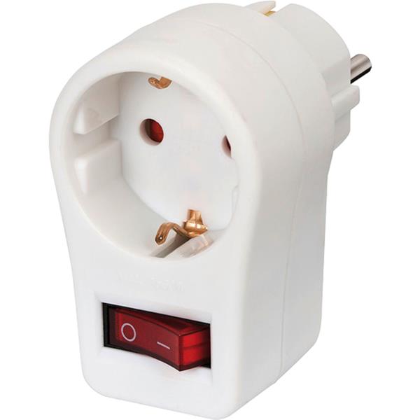 BRENNENSTUHL SOCKET WITH ON/OFF SWITCH WHITE