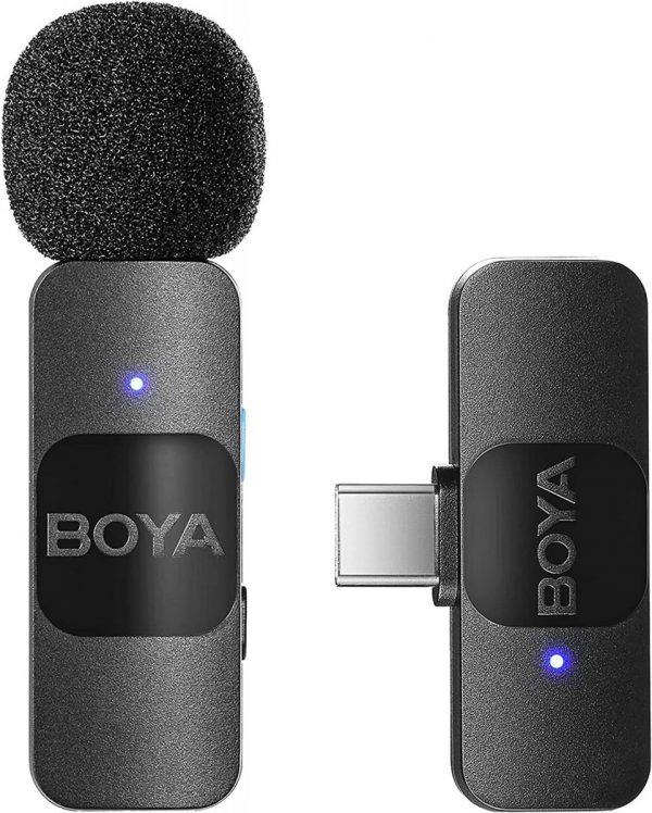 BOYA BY-V10 WIRELESS LAVALIER MICROPHONE FOR ANDROID MINI LAPEL USB-C CONNECTION