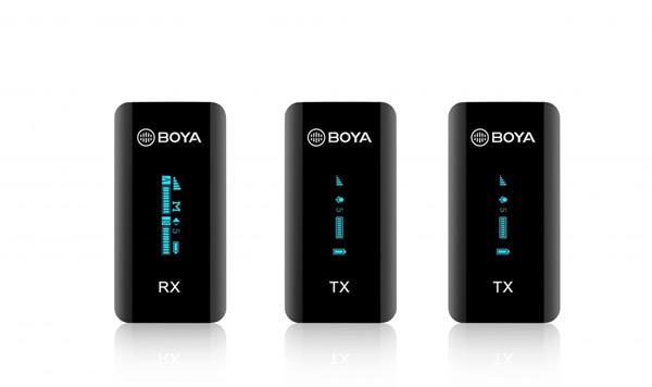 BOYA BY-XM6-S2 2.4 GHZ WIRELESS MIC SYSTEM 3.5MM FOR CAMERA, PHONE, LAPTOP 2 TRANSMITTERS- 2 PERSON