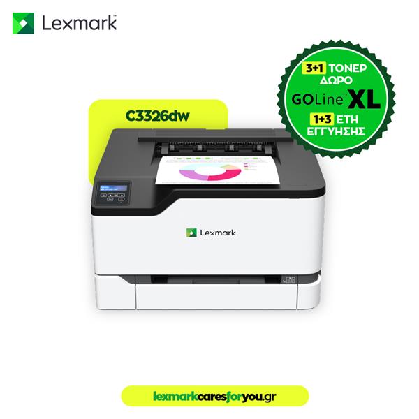 Lexmark C3326dw Έγχρωμoς Εκτυπωτής Laser με WiFi και Mobile Print
