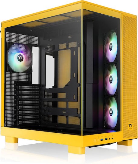 Thermaltake View 380 XL TG ARGB Gaming Midi Tower yellow