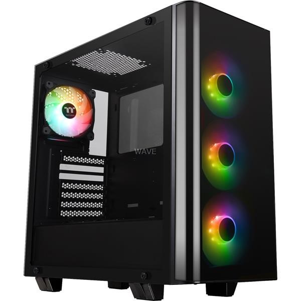 THERMALTAKE VIEW 21 TEMPERED GLASS RGB PLUS EDITION, TOWER CASE BLACK, WINDOW KIT