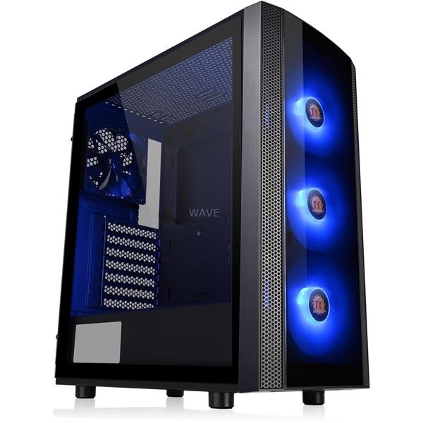 THERMALTAKE VERSA J25 TG RGB, TOWER CASE BLACK, TEMPERED GLASS