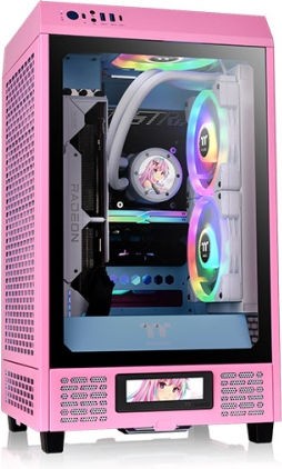 Thermaltake The Tower 200 Mini Chassis Gaming Mini Tower  Bubble Pink