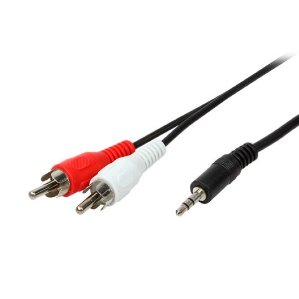 LOGILINK AUDIO CABLE 1XJACK 3.5 M TO 2XRCA M  1.5 M
