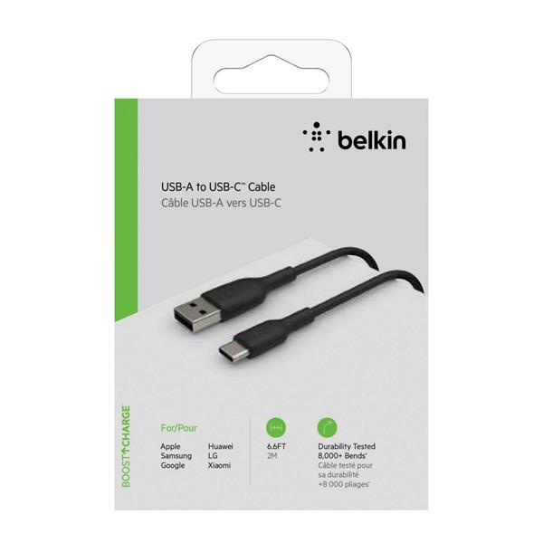 BELKIN USB-C/USB-A CABLE 2M PVC, BLACK CAB001BT2MBK