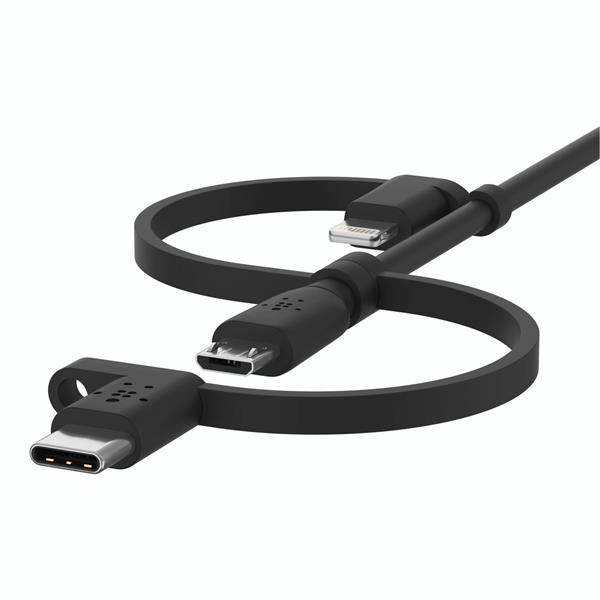 BELKIN BOOST CHARGE UNIV. CABLE 1,2M LIGHTN./MICRO/USB-C - USB-A