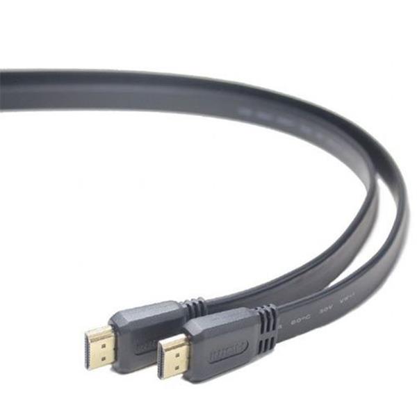CABLEXPERT HIGH SPEED HDMI FLAT CABLE WITH ETHERNET BLACK 1M