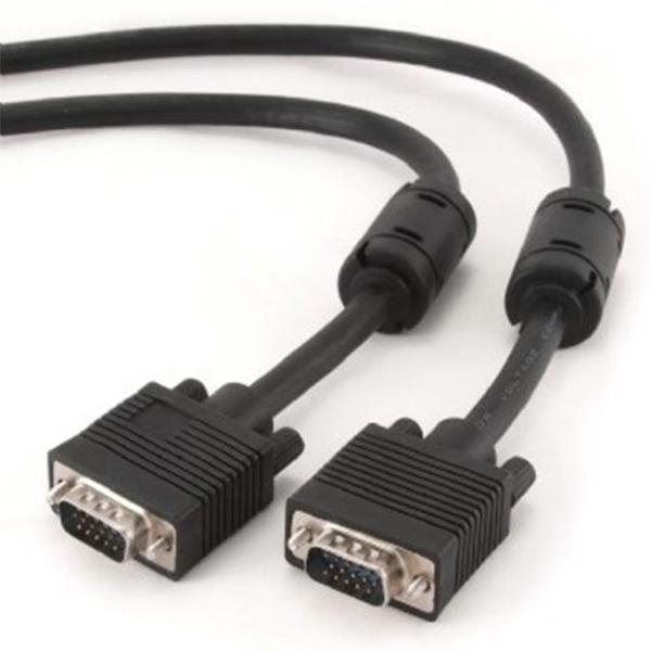 CABLEXPERT PREMIUM VGA HD15M-HD15M DUAL SHIELDED W-2*FERRITE CORE 15M CABLE BLACK