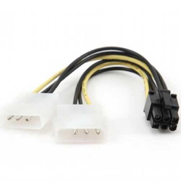 CABLEXPERT INTERNAL POWER ADAPTER CABLE FOR PCI EXPRESS, 6PIN TO MOLEX X 2 PCS