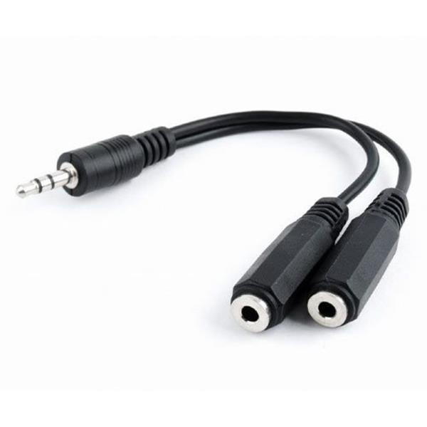 CABLEXPERT 3,5MM AUDIO SPLITTER CABLE 10CM BLACK