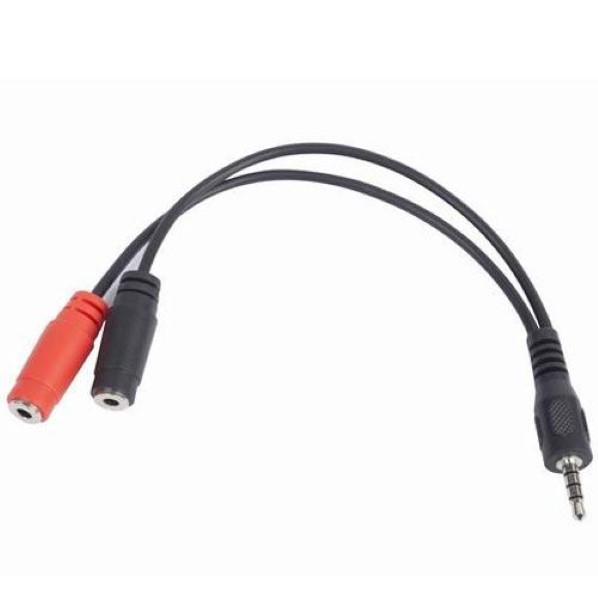 CABLEXPERT 3,5MM AUDIO + MICROPHONE ADAPTER CABLE 0,2M