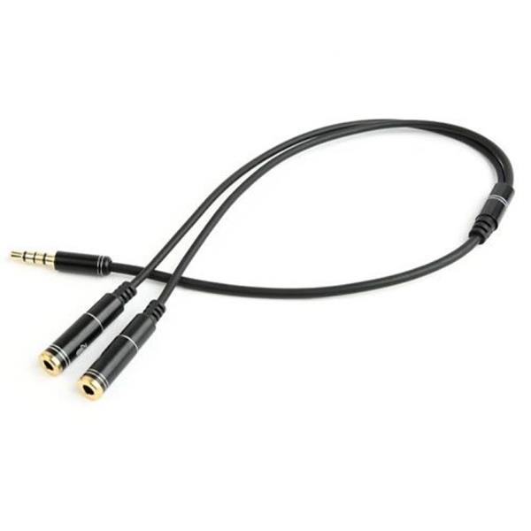 CABLEXPERT 3,5mm AUDIO - MICROPHONE ADAPTER CABLE 0,2m METAL CONNECTORS