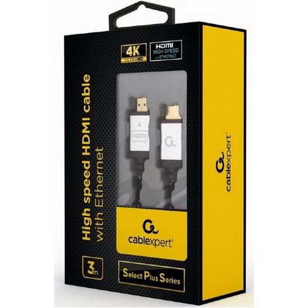 CABLEXPERT 4K HIGH SPEED HDMI CABLE WITH ETHERNET SELECT PLUS SERIES 3M