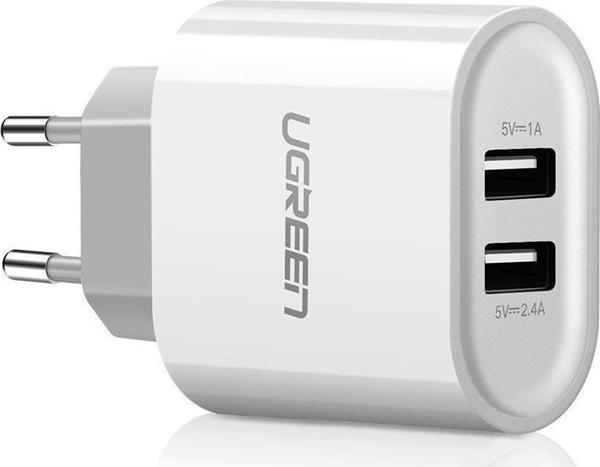 Ugreen Charger Cd104 12W Dual Usb White 20384
