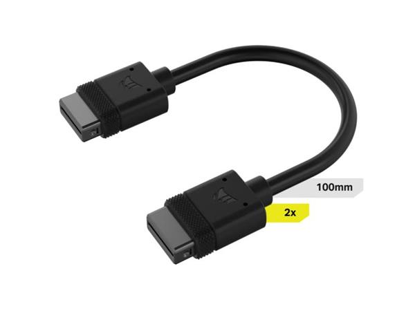 Corsair Diy Icue Link Cable 2X100Mm - Black Cl-9011121-Ww