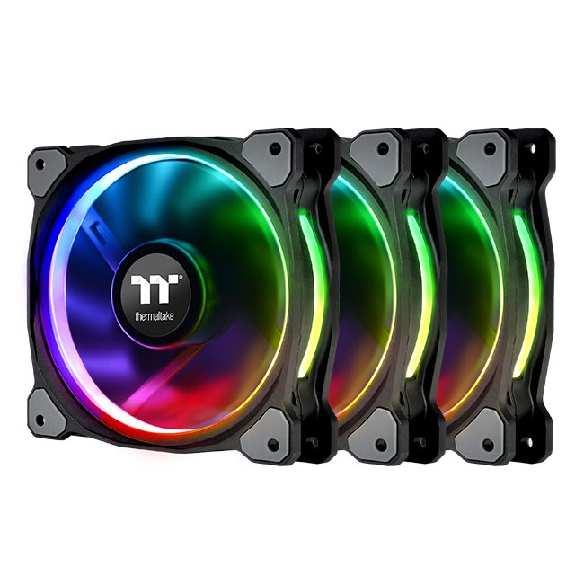 THERMALTAKE COOLING RIING PLUS 12 RGB RADIATOR FAN TT PREMIUM EDITION, CASE FAN SET OF 3, 1X CONTROLLER