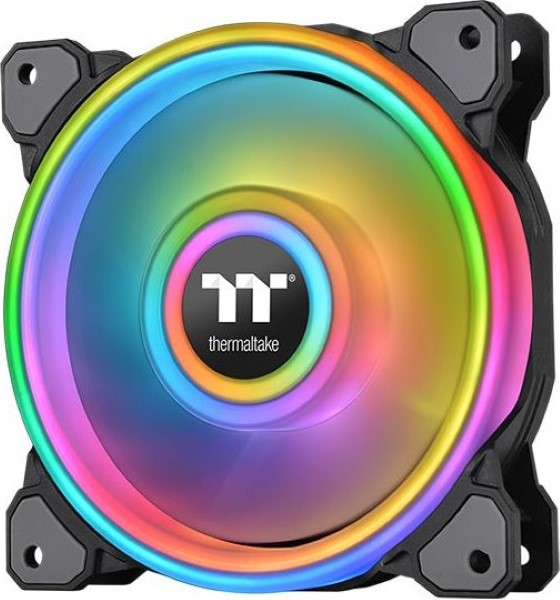 THERMALTAKE  RIING QUAD 12 RGB PWM BK 120X120X25MM SINGLE PACK  NO CONTROLLER