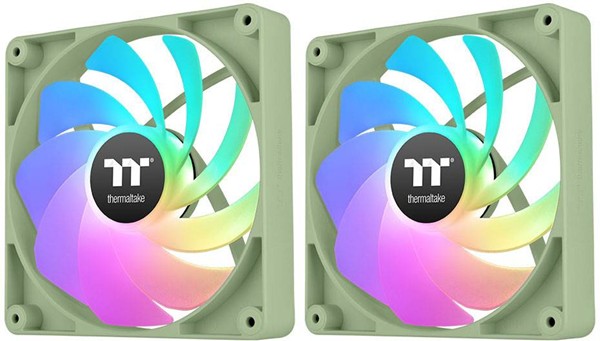 Thermaltake CT120 Reverse ARGB Sync  Fan Matcha Green 2er Pack 120 mm