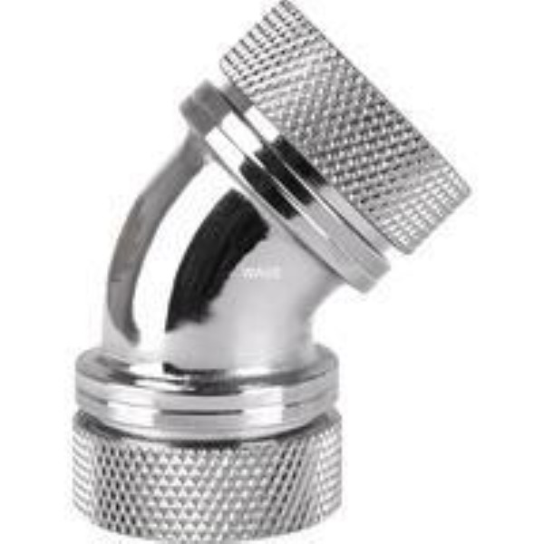 THERMALTAKE ASSEMBLY PACIFIC G1 / 4 PETG TUBE 45-DEGREE DUAL COMPRESSION SILVER, 16MM OD