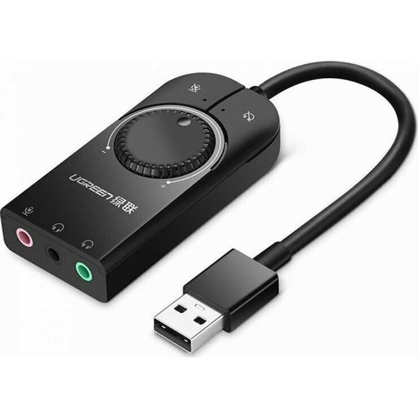 Ugreen Soundcard Usb 2.0 Cm129 Black 40964